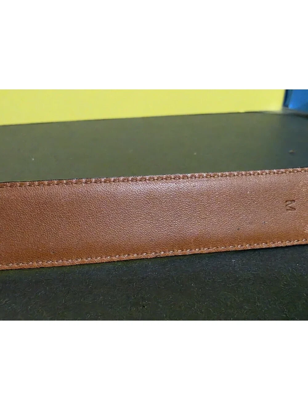 RALPH LAUREN - WOMENS BLACK LEATHER BELT - SIZE Medium